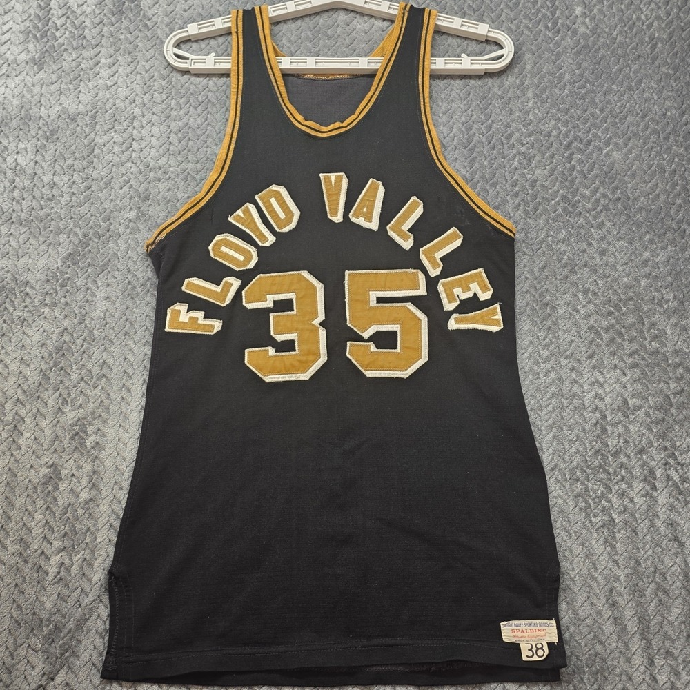 VTG Floyd Valley High School Basketball Jersey #35 Spalding Hauff Iowa Size 38